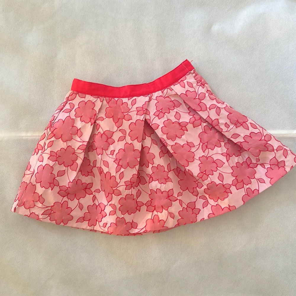 NWT Janie & Jack Girls 3T Pink Floral Brocade Skirt